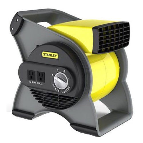 STANLEY 655704 High Velocity Blower Fan - Features Pivoting Blower and Built-in Outlets