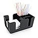 New Star 48001 Plastic Bar Caddy Organizer with 6 Compartments, Black primary