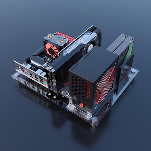 DIY Acrylic Open Frame PC Case for MATX, ITX Motherboards – Gaming & Test Bench Rack for PC Builds
