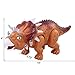 WomToy Walking Dinosaur Toys, Triceratops Dinosaur Toy Figure for Boys & Girls for Kids with Amazing Roar Sounds, Lights & Movement