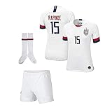 Cogi 2019/2020 USA Away #15 Alex Morgan Kids/Youths Soccer Jersey & Shorts