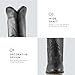 Women's DailyShoes Embroidered Legend Western Cowboy Knee High Boot, Black Pu, 8 B(M) US