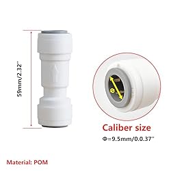 Qrity 1 PCS 3/8" Quick Connect Check Valve for RO