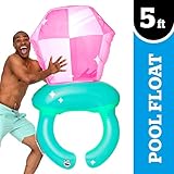 BigMouth Inc Giant Inflatable Candy Pool Float, Novelty Swim Tube, Emergency Patch Kit Included (Ring Pop)