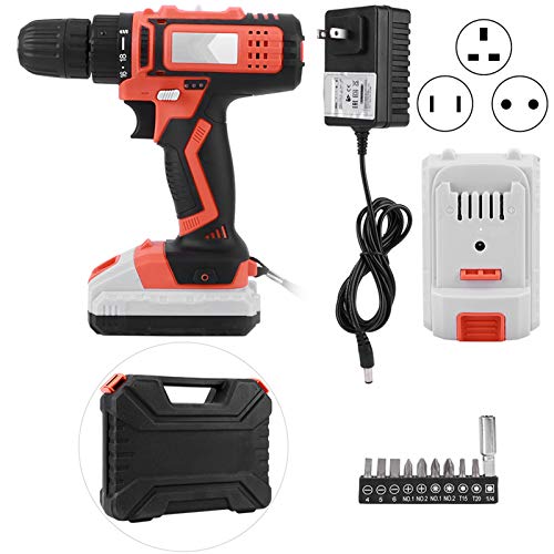 Akkuschrauber, Akku-Bohrschrauber, Akku-Bohrschrauber, 10 mm, 2000 mAh, LED-Lampe, Bohrschrauber für Heimwerken… – Bild 8