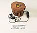 FREE BULB BONUS INCLUDED Industrial Lamp Vintage Edison Bulb with Drift Wood Base - E27/110V/40W Bulb - Adjustable Dimmable Light - Desk Table Lamp Rustic Country Style
