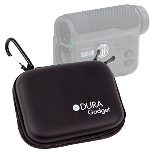 DURAGADGET Black Hard EVA Rangefinder Case/Box - Suitable for Use with Bushnell The Truth (with CLEARSHOT) Laser Rangefinder - with Carabiner Clip & Twin Zips