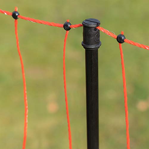 VOSS.farming farmNET 50m Elektronetz 112cm Hühnernetz Geflügelnetz Hühnerzaun Geflügelzaun 16 Pfähle 2 Spitzen orange – Bild 8