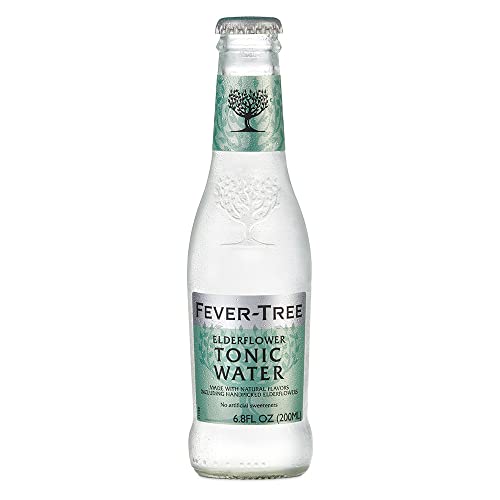 FeverTree Tonic Water Glass Bottles, Elderflower, 6.8 Fl Oz (Pack of