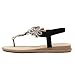 Meeshine Womens Flat Sandals Summer Rhinestone Bohemian Flip Flop Shoes