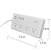 Jinvoo WiFi Smart Power Strip Surge Protector Extension Cord Multi Plug with 4 AC Outlets 4 USB Ports, No Hub Required, Works with Google Home