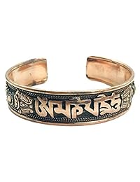 Pulsera de curación tibetana de cobre 100 % puro. Unisex, hecho a mano de cobre de calibre alto.