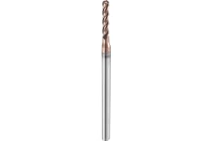 HARFINGTON Ball Nose End Mill 4 Flute 3/32" Diameter 1/8" Shank Tungsten Carbide TIN Coated Spiral CNC Router Bits 1/2" Cutti