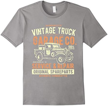 Mens Vintage Truck T-shirt (car guy shirt) XL Slate