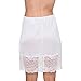 kathy ireland Womens Silky Soft Lace Hem Half Slip White Medium