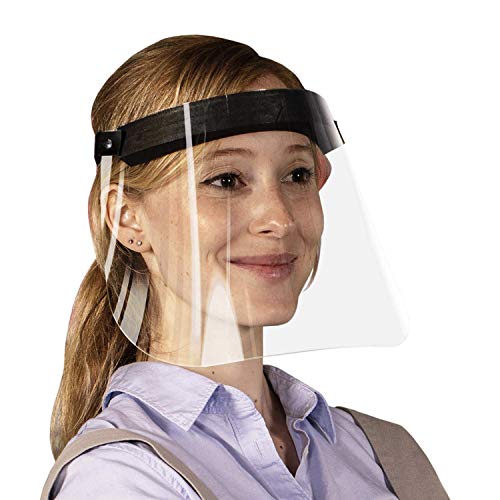 Made in USA Durable and Reusable Face Shield, One Size Fits All, Anti-Fogging Ultra-Clear Polycarbonate, Easy to Clean…