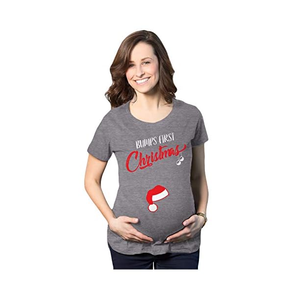 Bumps First Christmas Maternity Shirt Funny Merry Tee for New Pregnant Family