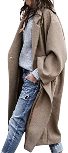 Amazon.com: Bnycuml Womens Winter Wool Coat Notch Lapel Single 