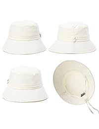 Jeff & Aimy Gorra para mujer 100% algodón con sombrero para el sol UPF 50 Correa de barbilla ajustable