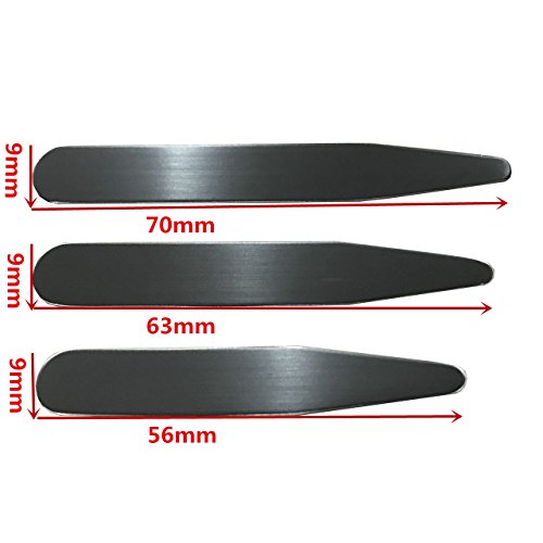 Personalized Master Free Engraving Custom 6-12pcs 3 Sizes Stainless Steel Collar Stays Mens Dress Shirt Bones Stiffeners+Gift Box - Thumbnail 4