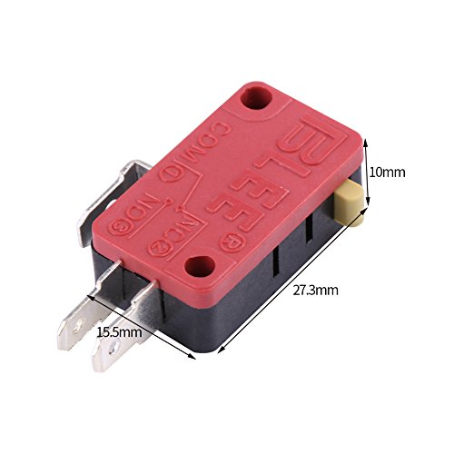 3 Pins Push Button Micro Switch Replacement for Arcade Game,10Pcs Red