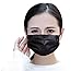 50 Packs Black Four Layer Disposable Non Woven Fabric Mouth Mask Soft Breathing Charcoal Activated Carbon Filter Earloop Face Mask Mouth Cover Anti Dust Face Mouth Masks Respirator