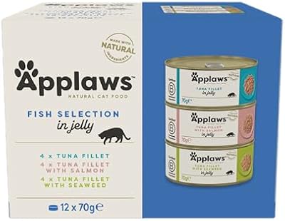 Seleção Natural de Peixe para Comida Húmida para Gato em Gelatina (Embalagem de 12 latas de 70g)