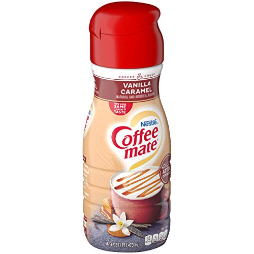 Coffee Mate Vanilla Caramel Liquid Coffee Creamer, 16 Fl Oz (Pack of 6