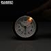 Plumeet Non Ticking Travel Alarm Clock with Snooze and Nightlight, Cute Colour for Kids, Ascending Sound Alarm, Easy to Set, Handheld Sized, Battery Powered (Black)