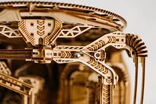 Wood Trick Galaxy Marble Run - 3D Puzzles in Bois à construire pour adultes - Fonctionnement électrique - Model Kits en Bois de montagnes russes pour adultes à construire