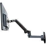 AmazonBasics Premium Wall Mount Monitor Stand - Lift Engine Arm Mount, Aluminum