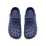 Zack & Evan Mens Slingback Clogs with Ventilated Upper Size 9 Navy