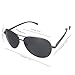 J+S Premium Ultra Sleek, Military Style, Sports Aviator Sunglasses, Polarized, 100% UV protection (Large Frame)