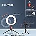 6 Selfie Ring Light with Tripod Stand for Live Stream,Makeup,Nugilla Led Desktop Ring Light,Mini LED Camera Light with Cell Phone Holder Desktop LED Lamp with 3 Light Modes & 11 Brightness Level.