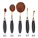 MixBeauty New Fashionable Super Soft Oval Toothbush Makeup Brush Set Foundation Brushes Contour Powder Blush Conceler Brush Makeup Cosmetic Tool Set Rose Gold (5pcs Rose Gold)