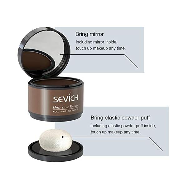 Instantly Hairline Shadow - SEVICH Hairline Powder, Quick Cover Grey Hair Root Concealer, Eyebrows & Beard Line, Hair…