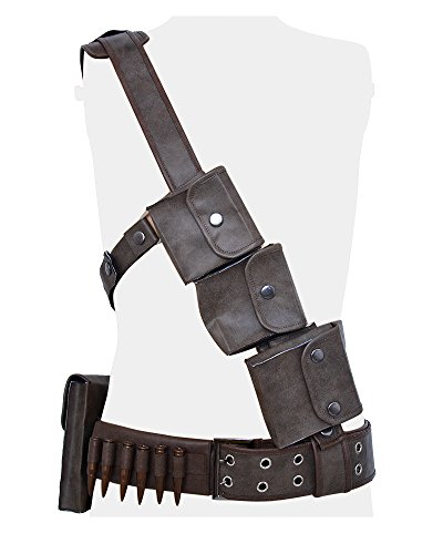 Miccostumes Men's Sole Survivor Cosplay Belts Set (Men Small)