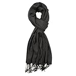 Achillea Bamboo Rayon Feel Soft Silky Pashmina Solid Shawl Wrap Scarf