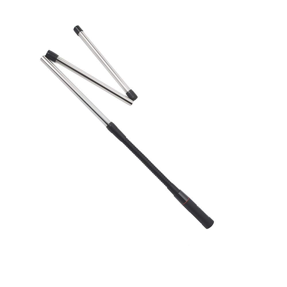 HYS RHD1277 SMA Male Dual Band Flexible Goose CS Tactical Antenna 77cm(30.3inch) Collapsible Walkie Talkie Aerial for YAESU VX-6R WOUXUN Kenwood Two Way Radio