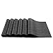 U'Artlines Placemats, Heat-Resistant Placemats Stain Resistant Anti-Skid Washable PVC Table Mats Woven Vinyl Placemats, Set of 6 (Black)