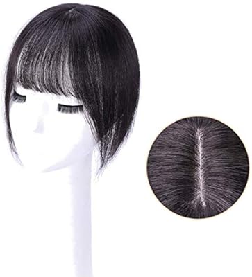 Amazon Co Jp 細い髪とはげのある女性のフリンジ付きトッパー 10 ナチュラルブラック ホーム キッチン