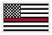 Redline Flags 3 by 5 Foot Thin Red Line Flag Honoring The Courage of Our Firefighters, EMT, and Paramedics. Black, White and Red American Flag with Brass Grommets