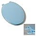 Deluxe Regency Blue Wood Elongated Toilet Seat