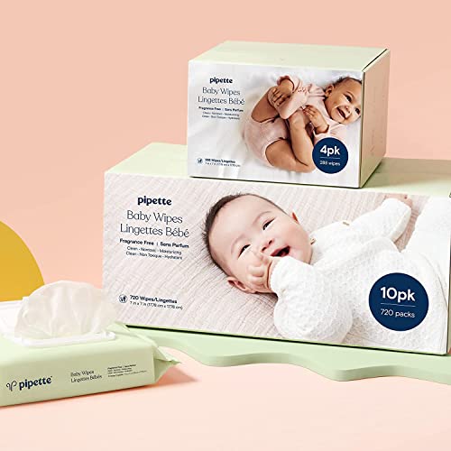 Pipette Baby Wipes 100 PlantBased Fibers and PlantDerived