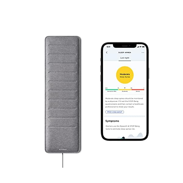Withings Sleep Analyzer - Clinically validated under-mattress sleep tracker with sleep apnea detection and sleep cycle…