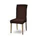 Subrtex Dyed Jacquard Stretch Dining Room Chair Slipcovers (4,Chocolate Checks)