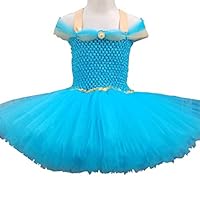 SZ-TONDA Girl Jasmine Princess Costume Dress - Handmade Halloween Party Cosplay Birthday Tutu Dress Up for Kid Toddler Child