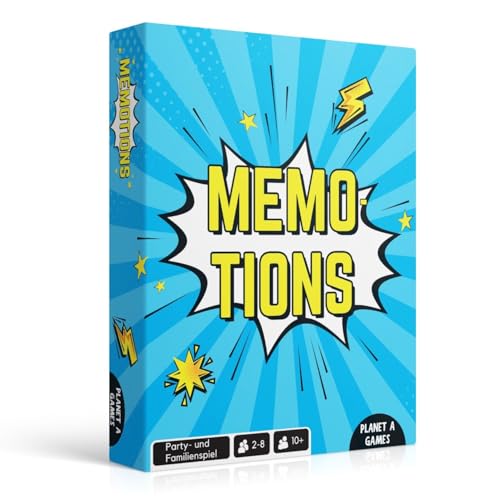 Planet A Memotions – Lustiges Partyspiel Für Familie &Amp; Freunde | Merkspiel, Kartenspiel Für 2-8 Personen Ab 10 Jahren | Bewegung, Geräusche &Amp; Worte