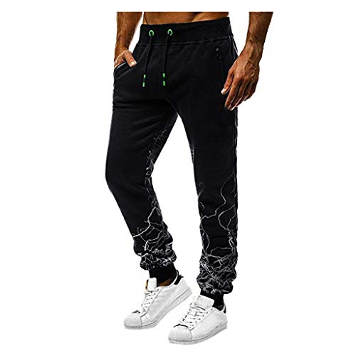 Men's Pants Outdoors Pocket Multi-Pocket Work Trouser Cargo Long Pants Black