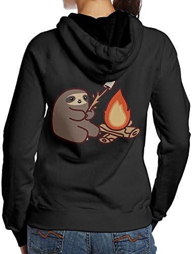 Campfire Sloth Long Sleeve Simple Style Hoodie Sweatshirt Jumper Casual Hooded Pullover For Mens